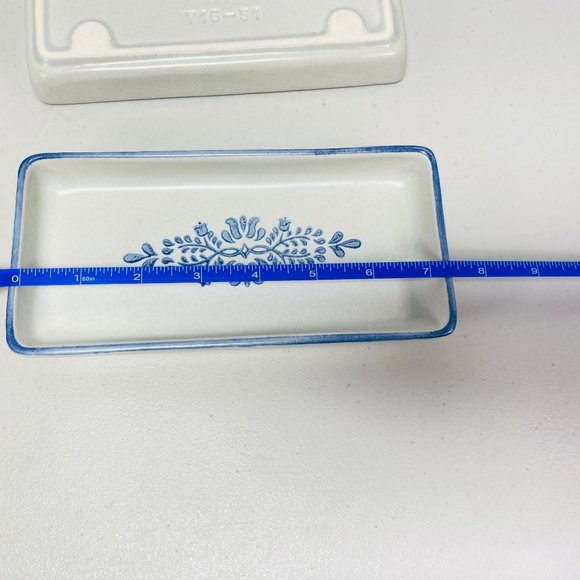 Pfaltzgraff Yorktowne 2 Rectangle Stoneware Cracker Relish Dish Trays 716-51 - Picture 7 of 7